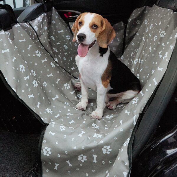 

1pc Paw Print Pet Car Seat Mat, Multicolor