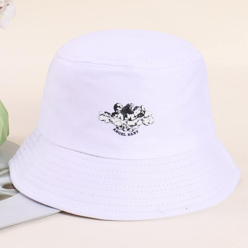 

Figure Pattern Bucket Hat, White