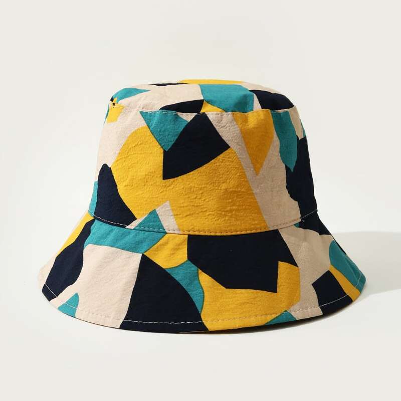 

Color Block Bucket Hat, Green