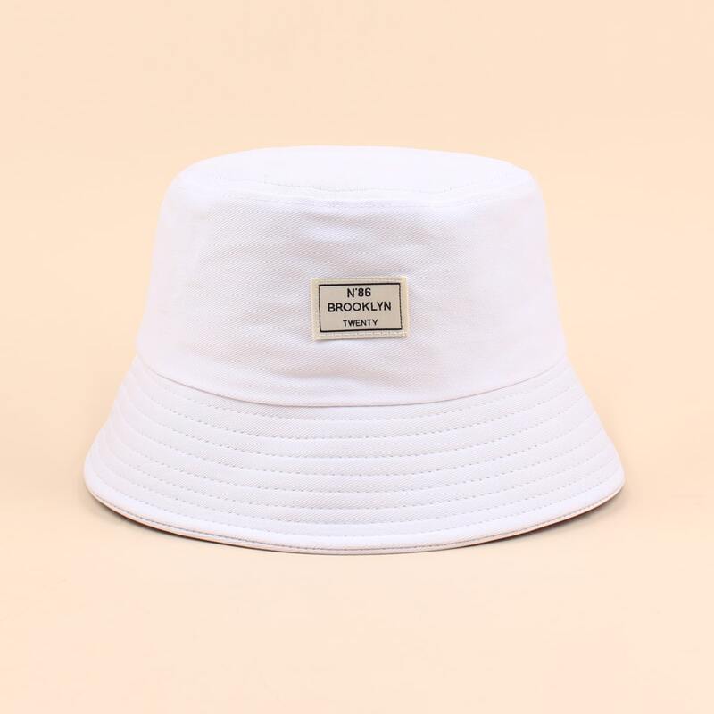 

Letter Patch Bucket Hat, White