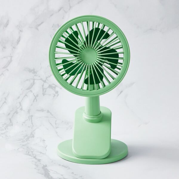 

1шт Настольный электрический вентилятор с зажимом & 1шт зарядный кабель, Зелёный