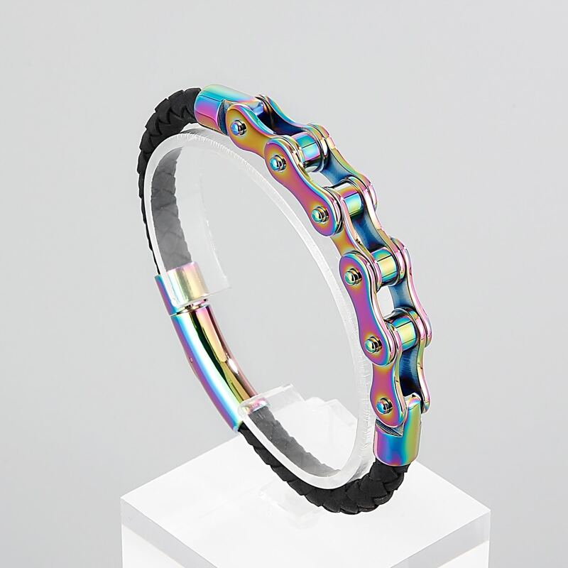 

Guys Stainless Steel Decor Bracelet, Multicolor
