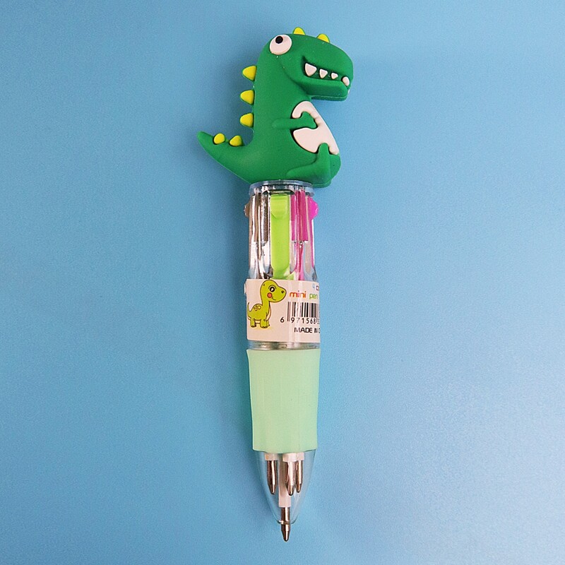 

1pc 4 Color Dinosaur Design Ballpoint Pen, Green