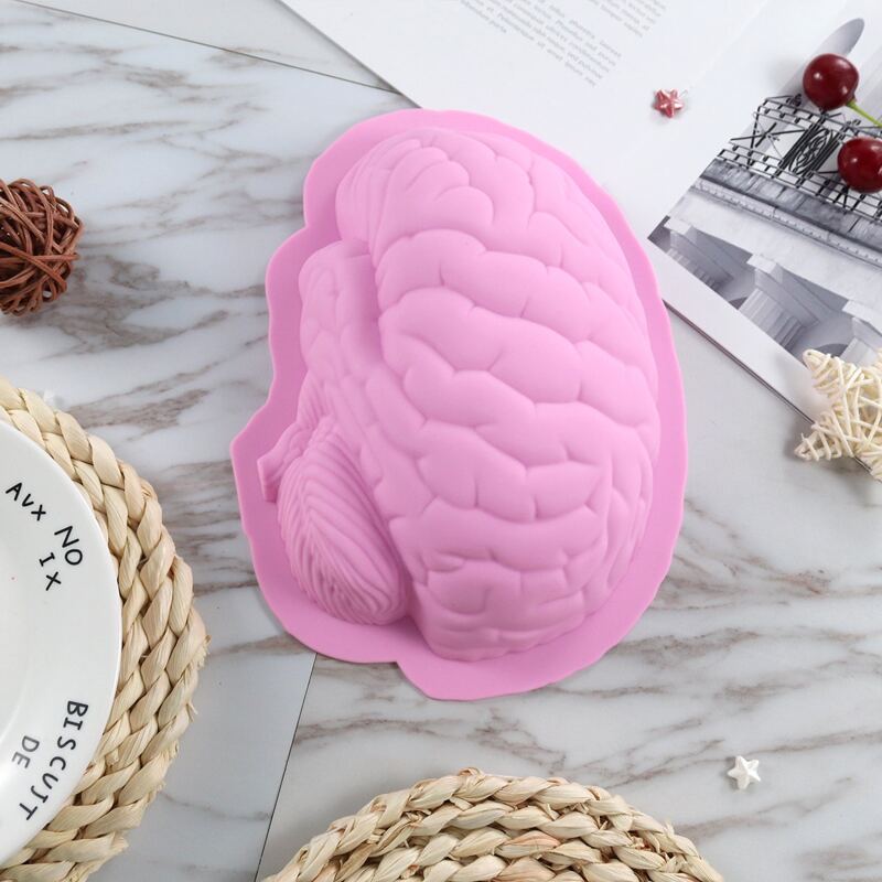 

1pc Halloween Brain Cake Mold, Pink