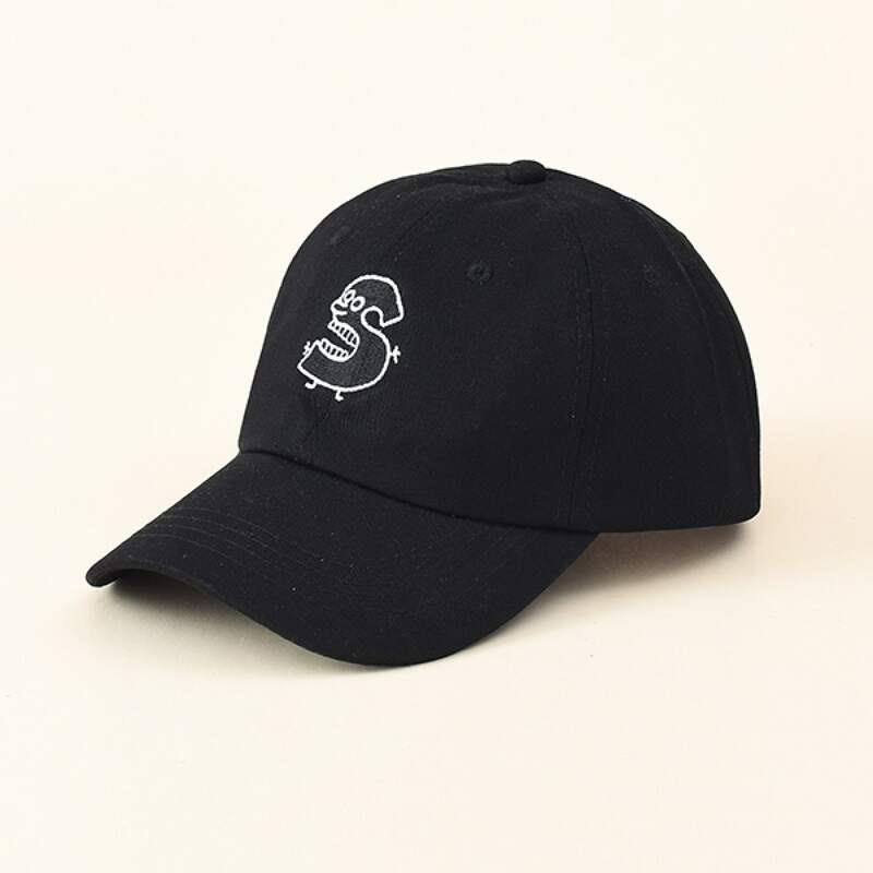 

Cartoon Embroidery Baseball Cap, Black