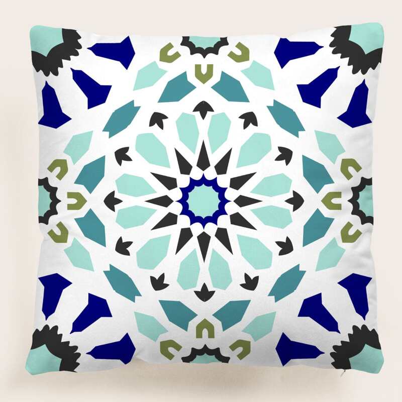 

Geometric Pattern Cushion Cover Without Filler, Multicolor