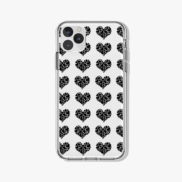 

Heart Pattern Clear Phone Case