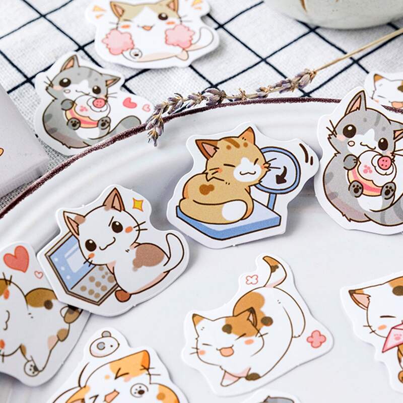 

45pcs Cartoon Print Sticker, Multicolor