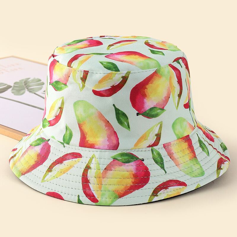 

Fruit Graphic Reversible Bucket Hat, Multicolor