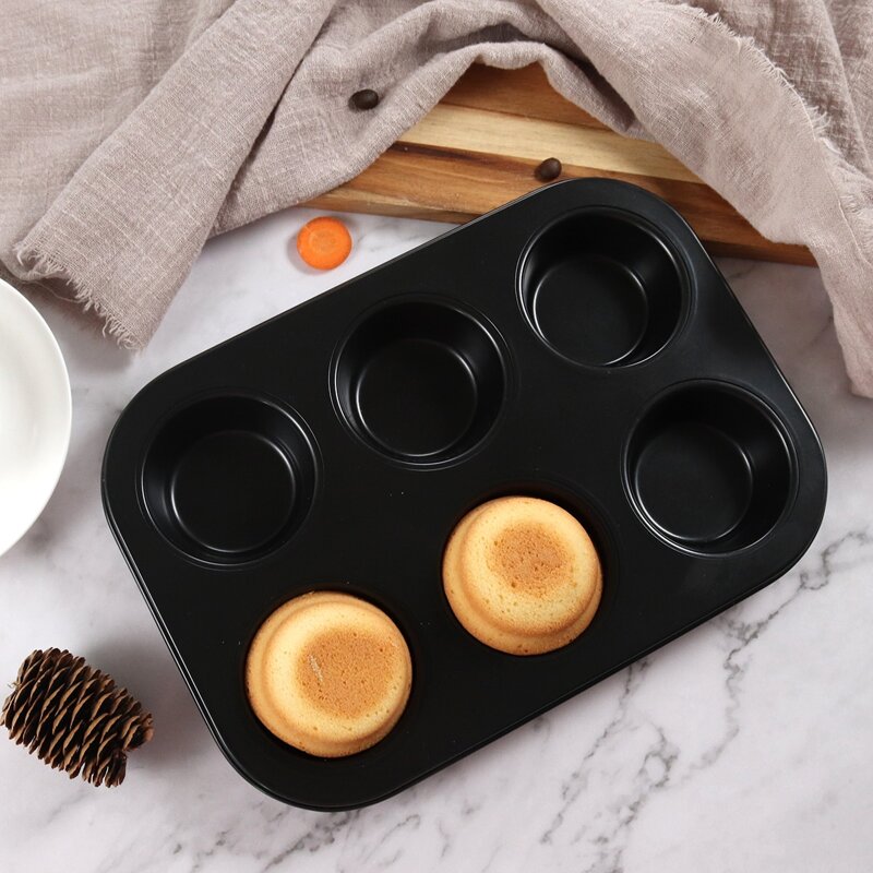 

1pc Non-stick Cupcake Mold, Black