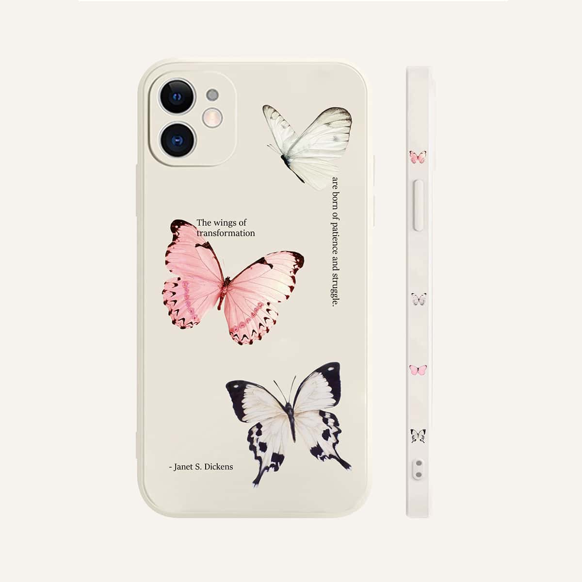 

Butterfly Print Phone Case, Multicolor