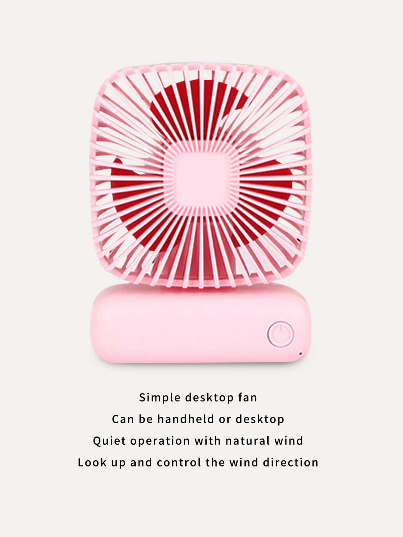 1入組迷你電扇和1入組數據線 - 粉色 - 查看 7