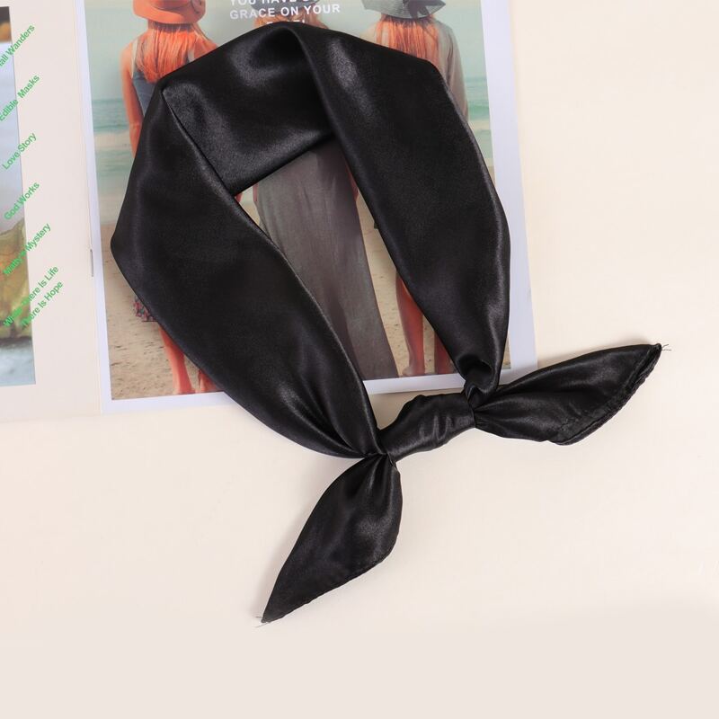 1pc Plain Scarf, Black