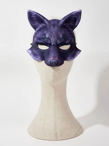 Máscara facial disfraz de zorro - Negro - Ver 1