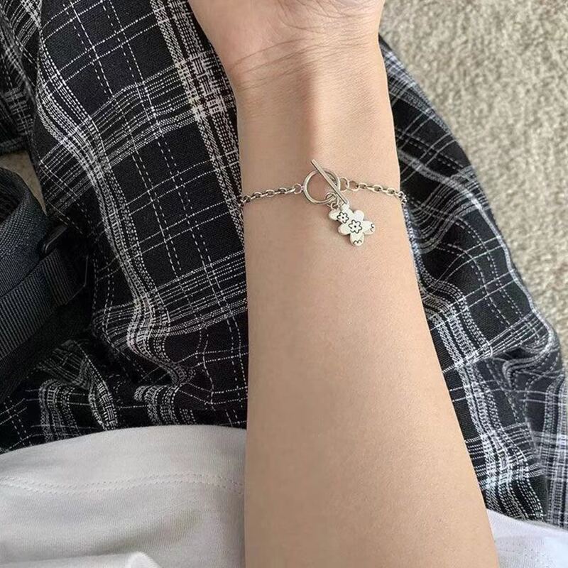 

Bear Charm Chain Bracelet, Silver