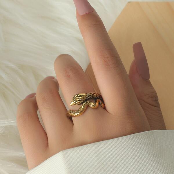 

Snake Design Ring, Bronze
