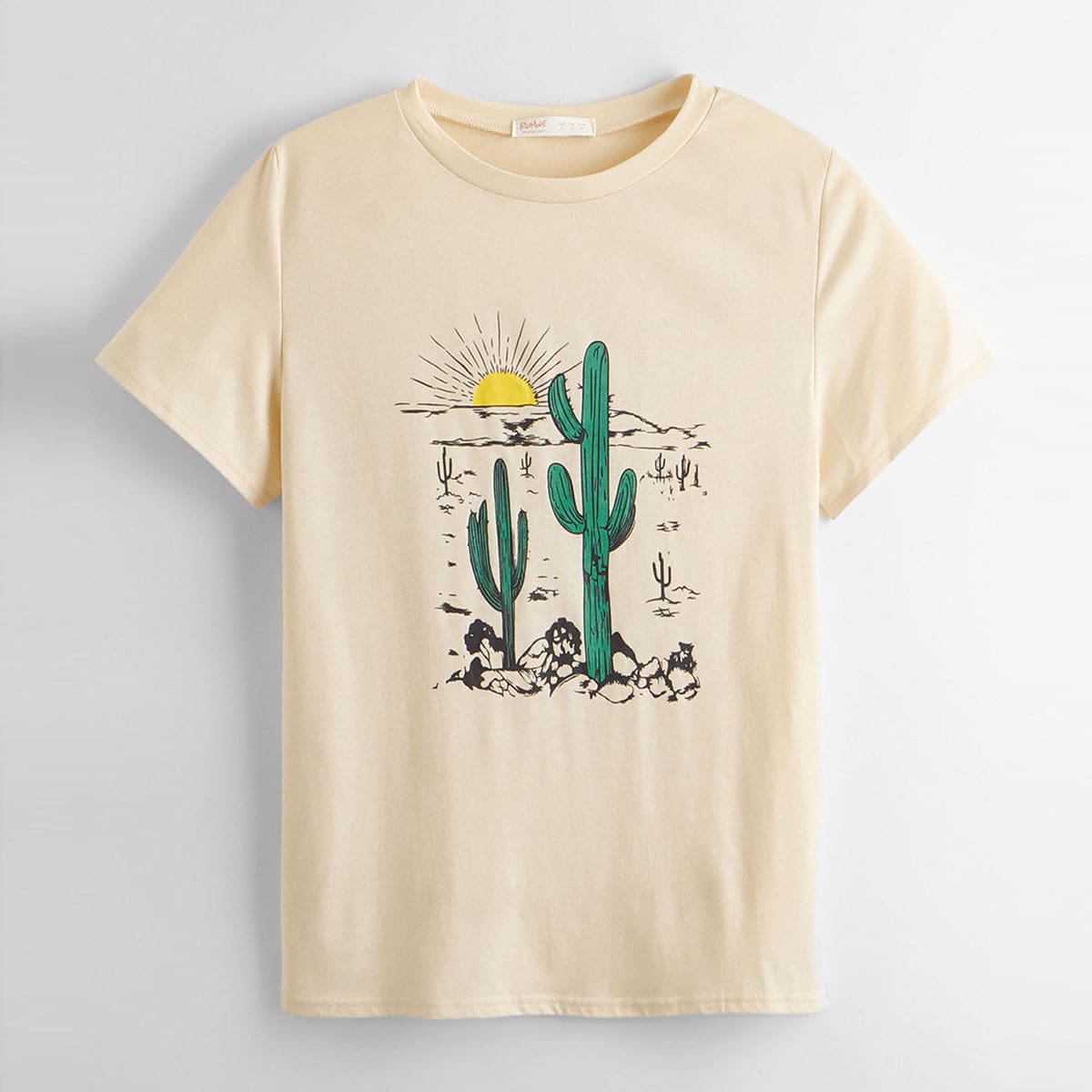 

Cactus Graphic Tee, Beige