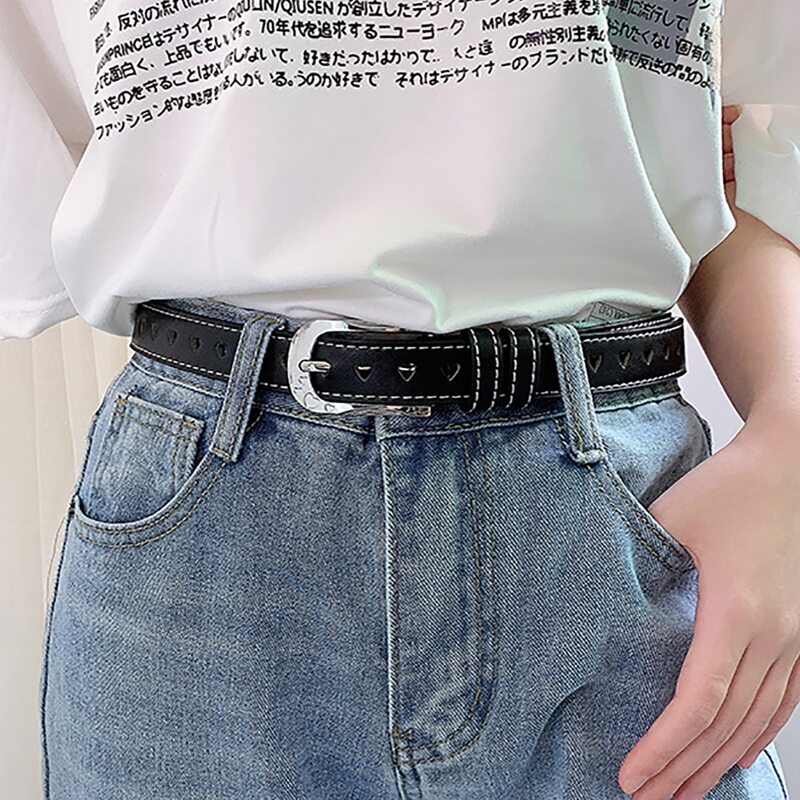 

Heart Hollow Out Belt, Black