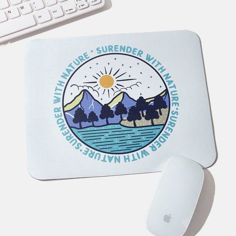 

Sun & Tree Pattern Mouse Pad, Black