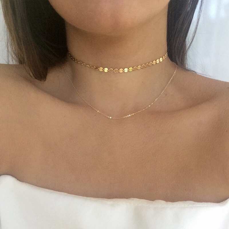 

Geo Decor Layered Necklace, Gold