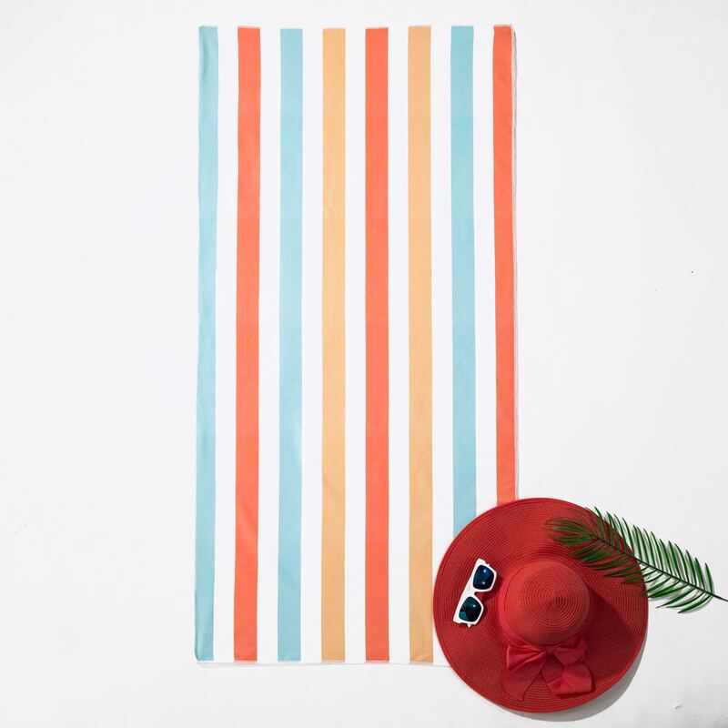 

Colorful Striped Beach Blanket, Multicolor
