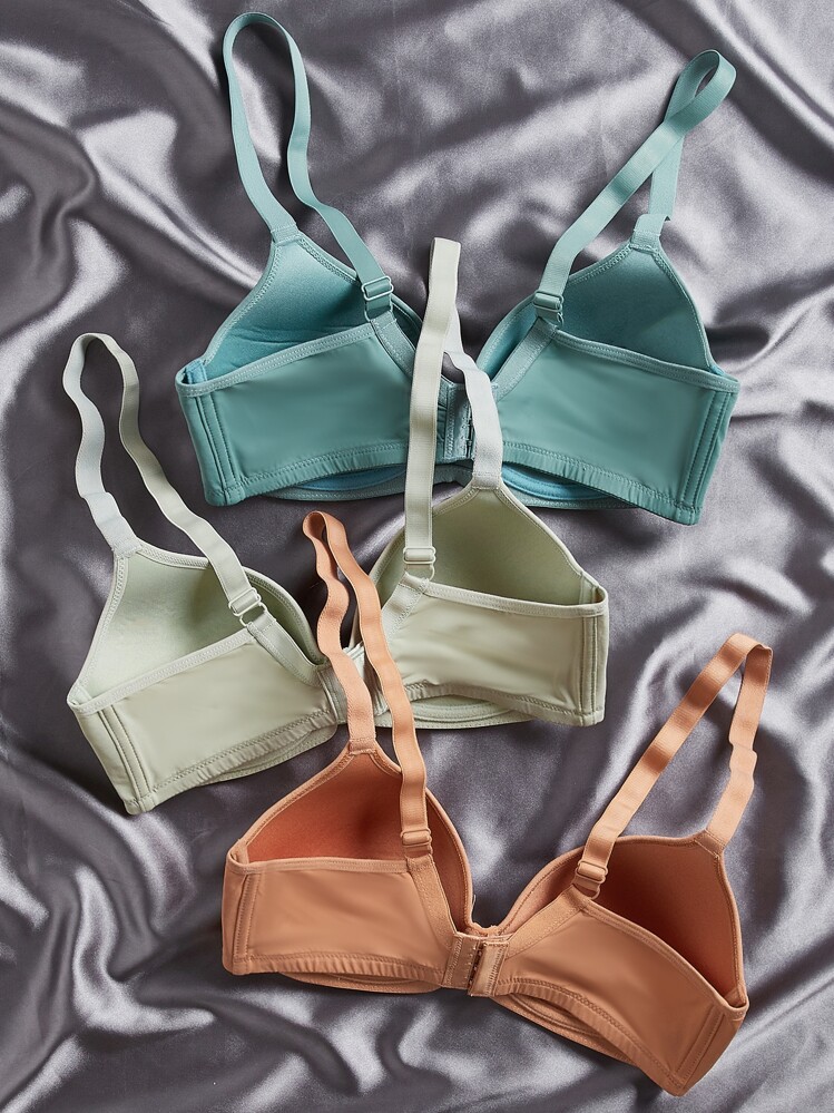 3pack Microfiber Super Push Up Soft Cup Bra Set - Multicolor - View 2