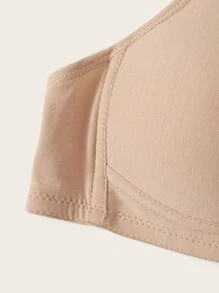 2 件装纯色可调节肩带文胸女士胸罩女士 - 彩色 - 查看 4