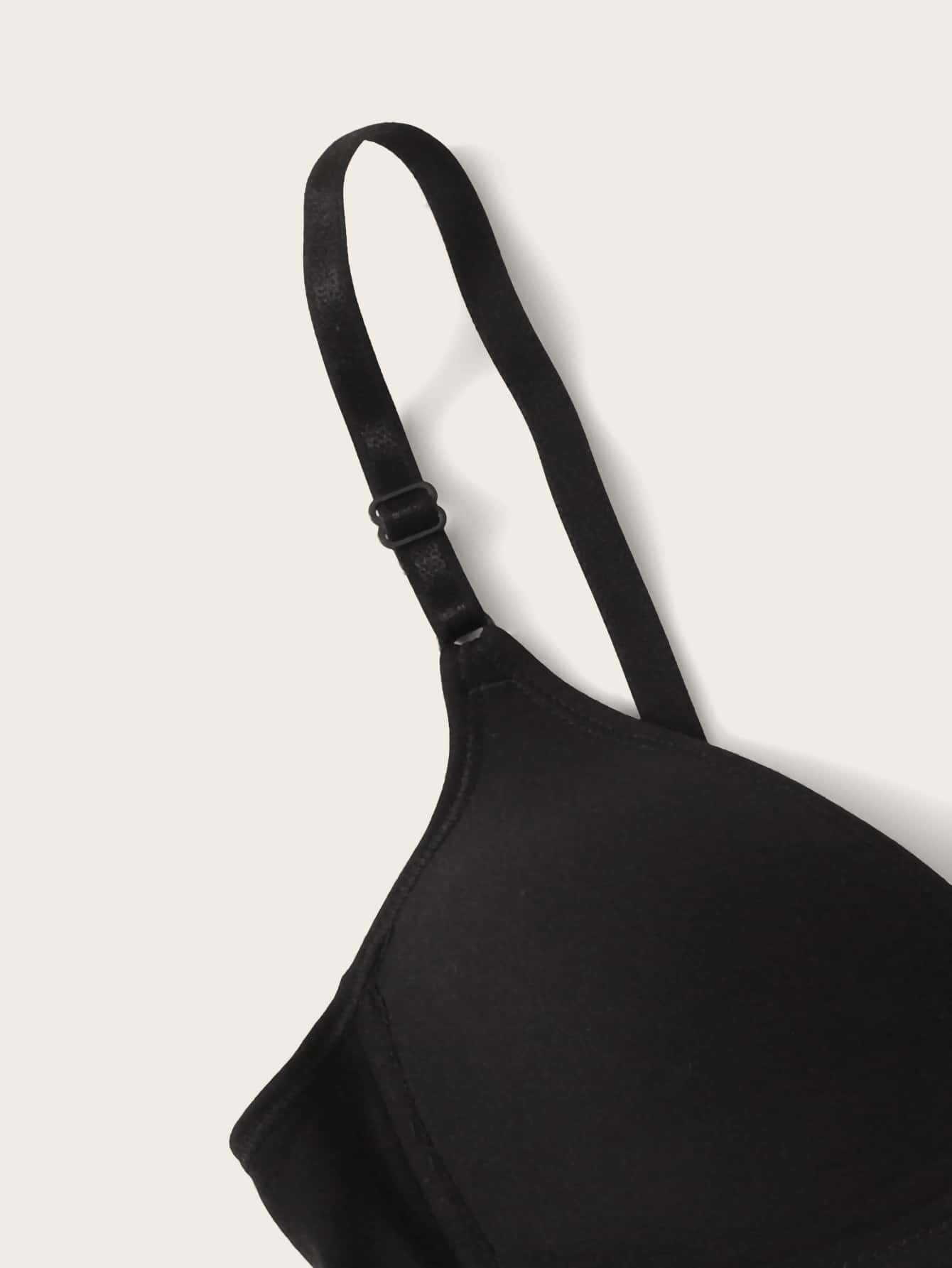 2 件装纯色可调节肩带文胸女士胸罩女士 - 彩色 - 查看 3