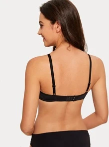 Solid Seamless Bra - Black - View 2