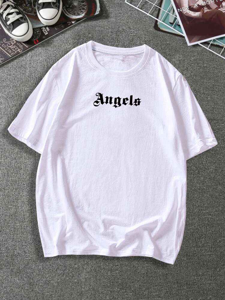 Manfinity EMRG Men Letter Graphic Tee - White - View 2