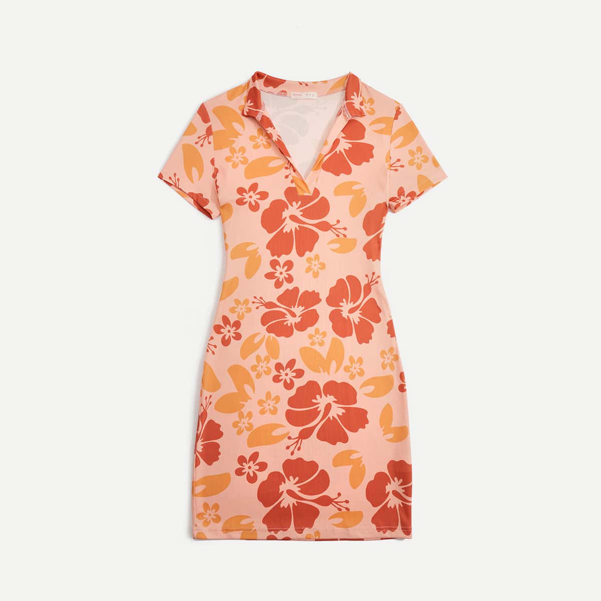 

Floral Print Dress, Orange
