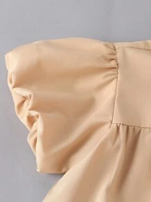 SHEIN 小女童燈籠袖襯衫娃娃裙