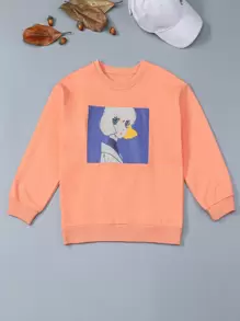 Áo nỉ Gái Con số Giải trí - trái cam - Xem 1