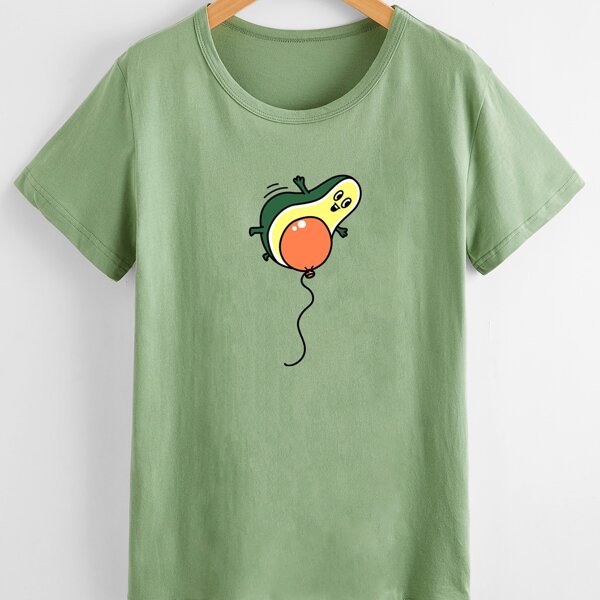

Avocado Print Tee, Lime green