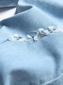 Manfinity Homme 男士破洞紧身牛仔裤，纯色修身长款洗水浅蓝色工装牛仔裤，适合丈夫、男朋友的礼物浅蓝色牛仔裤 Menmens Jeans Skinnystreetwear Jeanslight Wash 男士牛仔裤 - 淺色水洗藍 - 查看 5