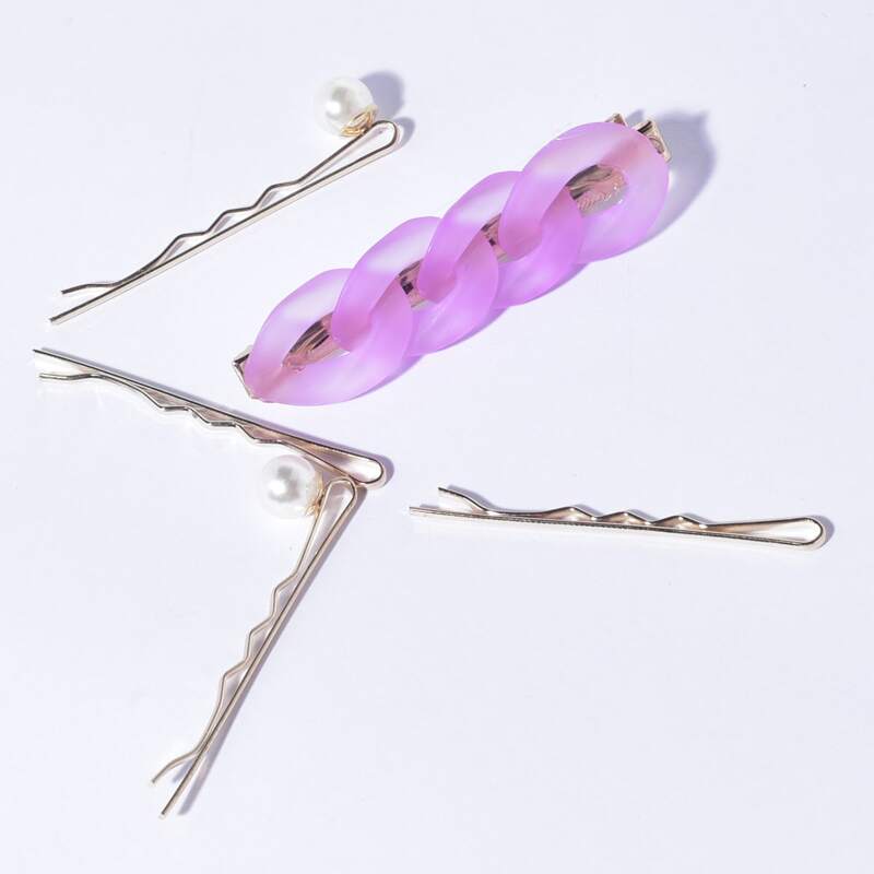 

5pcs Faux Pearl Decor Bobby Pin, Multicolor