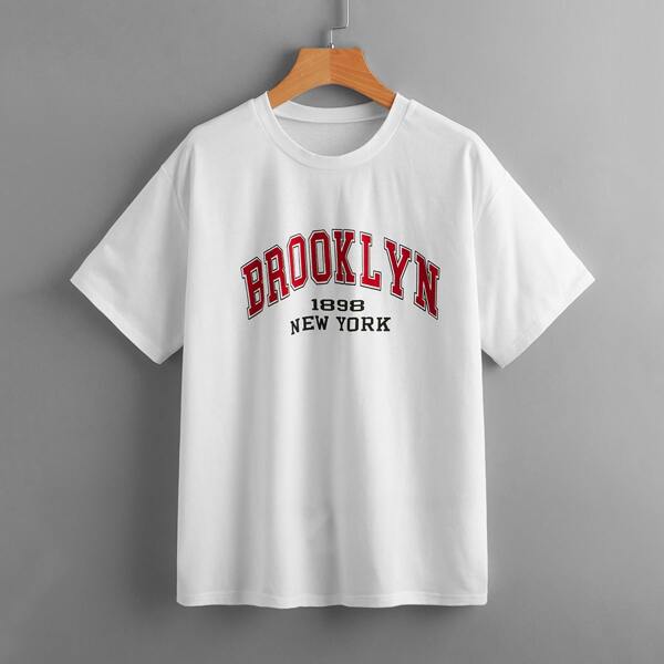 

Letter Graphic Drop Shoulder Tee, White
