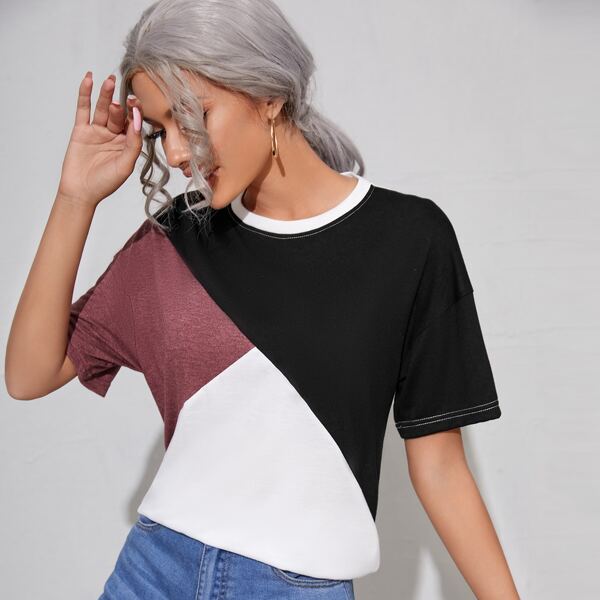 

Colorblock Print Tee, Multicolor