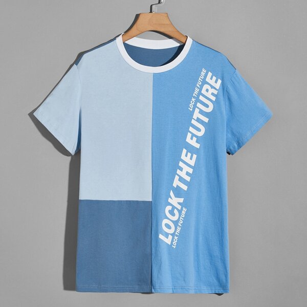 

Men Slogan Graphic Tee, Blue