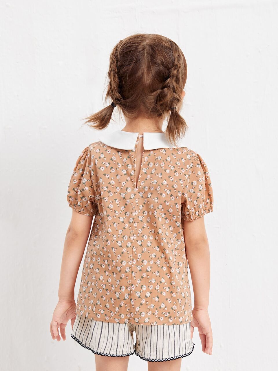 Toddler Girls Ditsy Floral Peter Pan Collar Blouse
