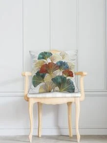 Leaf Print Cushion Cover, Modern Polyester Throw Pillow Case For Home Sofa, Pillow Insert Not Include - Multicolor - View 2