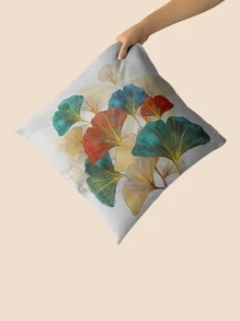 Leaf Print Cushion Cover, Modern Polyester Throw Pillow Case For Home Sofa, Pillow Insert Not Include - Multicolor - View 3