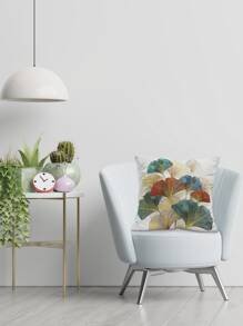 Leaf Print Cushion Cover, Modern Polyester Throw Pillow Case For Home Sofa, Pillow Insert Not Include - Multicolor - View 5