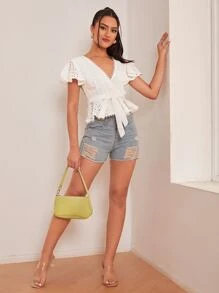 SHEIN Blusas - Blanco - Ver 4