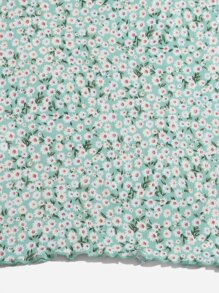 Soleia 小碎花印花露肩生菜邊緣連衣裙 - 彩色 - 查看 5