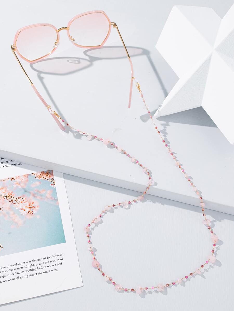 Boho 1pc Multicolor Stone Decor Eyeglass Chain Suitable For Daily Wear