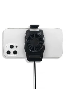 Portable Cooling Fan Compatible With Phone - Black - View 3