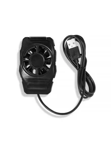 Portable Cooling Fan Compatible With Phone - Black - View 4