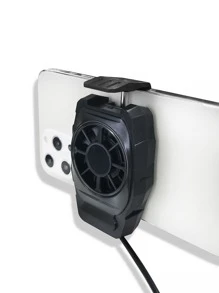 Portable Cooling Fan Compatible With Phone - Black - View 5