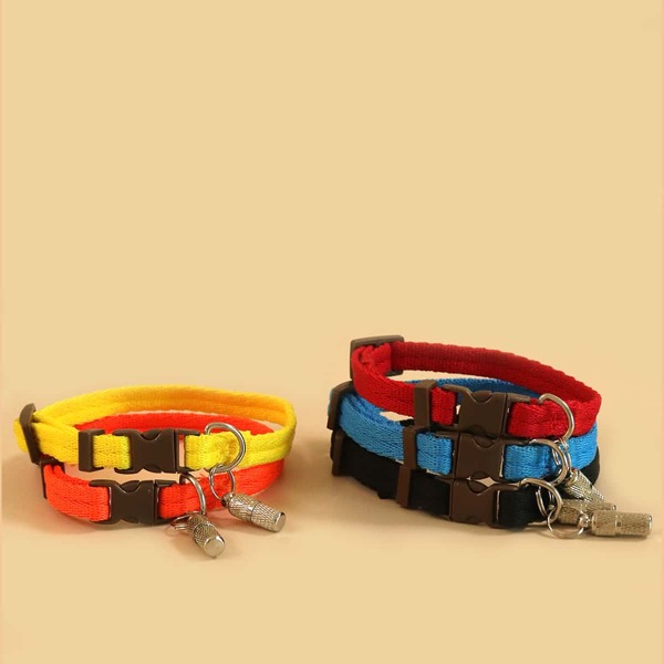 

1pc Random Color Pet Collar With ID Tag, Multicolor